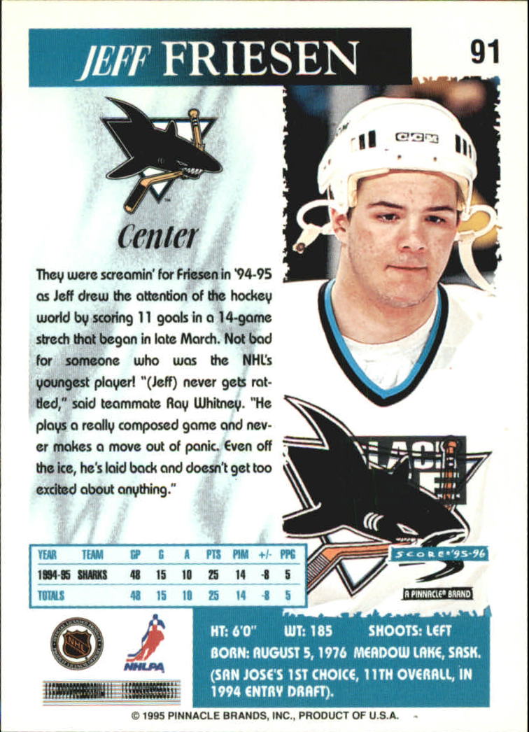 B4531- 1995-96 Score Black Ice Hockey Cards 1-200 -You Pick- 15+ FREE US SHIP - Picture 150 of 349