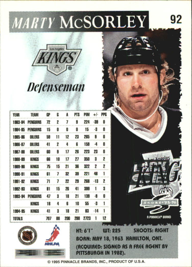 B4531- 1995-96 Score Black Ice Hockey Cards 1-200 -You Pick- 15+ FREE US SHIP - Picture 152 of 349