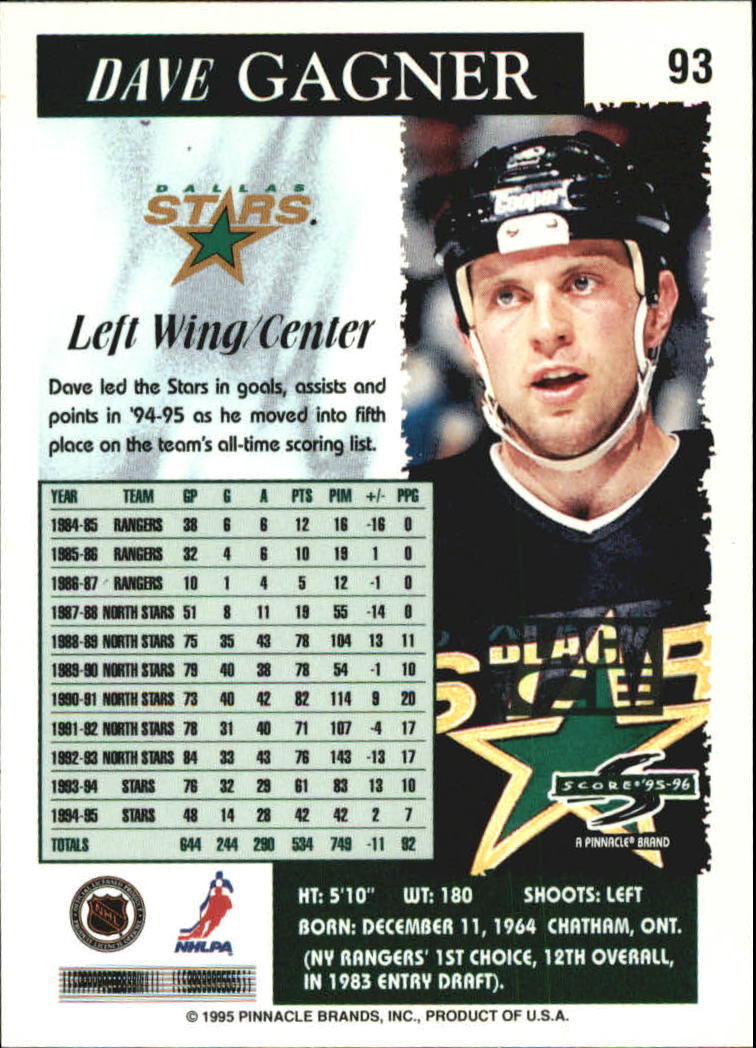 B4531- 1995-96 Score Black Ice Hockey Cards 1-200 -You Pick- 15+ FREE US SHIP - Picture 154 of 349