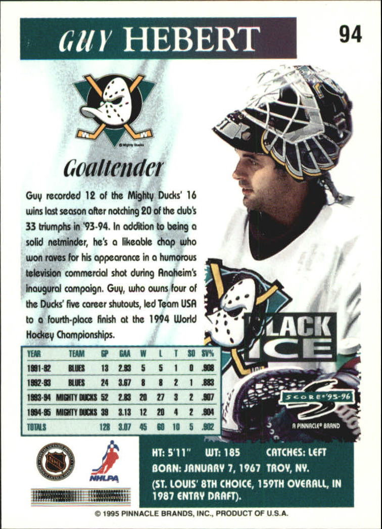 B4531- 1995-96 Score Black Ice Hockey Cards 1-200 -You Pick- 15+ FREE US SHIP - Picture 156 of 349