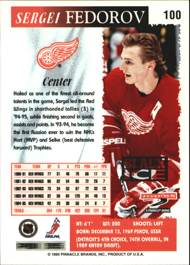 B4531- 1995-96 Score Black Ice Hockey Cards 1-200 -You Pick- 15+ FREE US SHIP - Picture 168 of 349