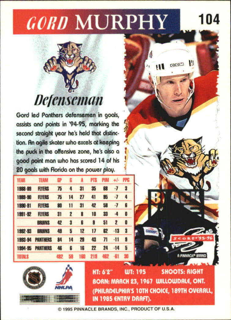 B4531- 1995-96 Score Black Ice Hockey Cards 1-200 -You Pick- 15+ FREE US SHIP - Picture 176 of 349