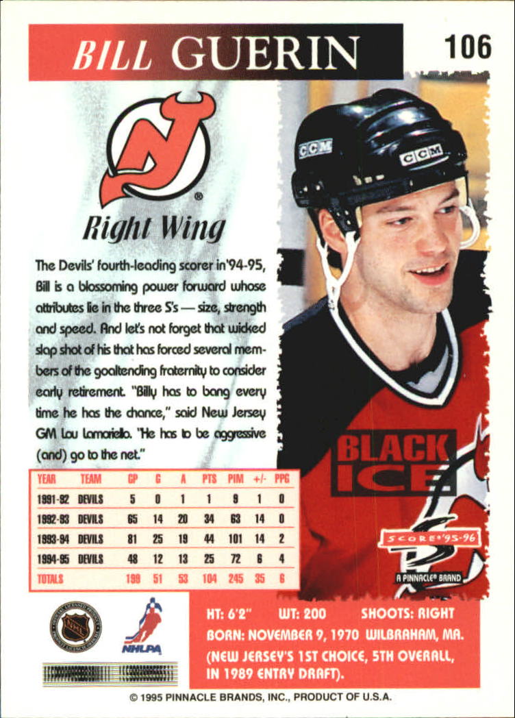 B4531- 1995-96 Score Black Ice Hockey Cards 1-200 -You Pick- 15+ FREE US SHIP - Picture 180 of 349