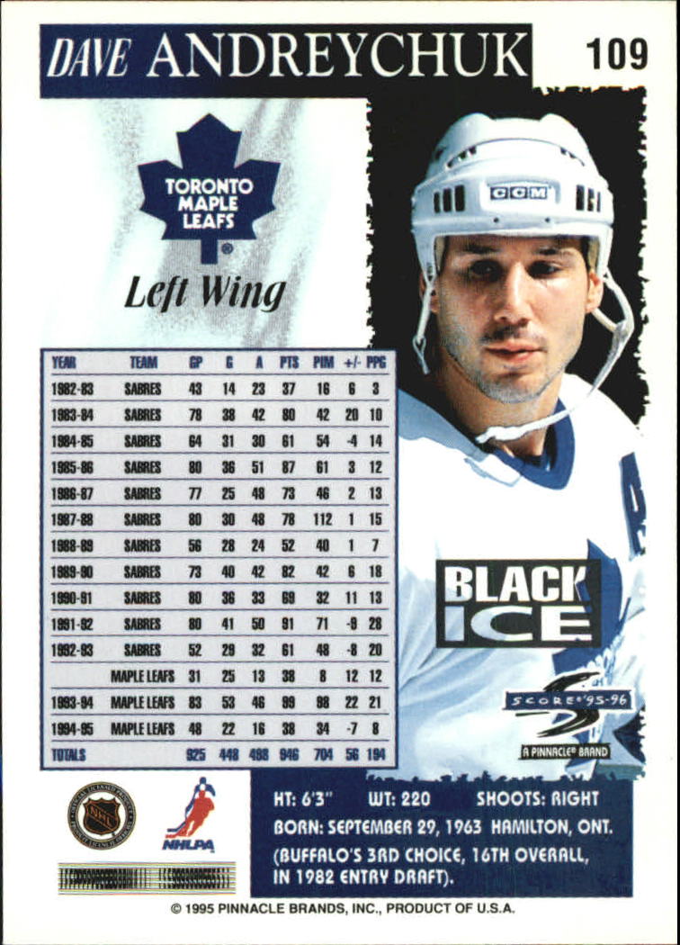 B4531- 1995-96 Score Black Ice Hockey Cards 1-200 -You Pick- 15+ FREE US SHIP - Picture 186 of 349