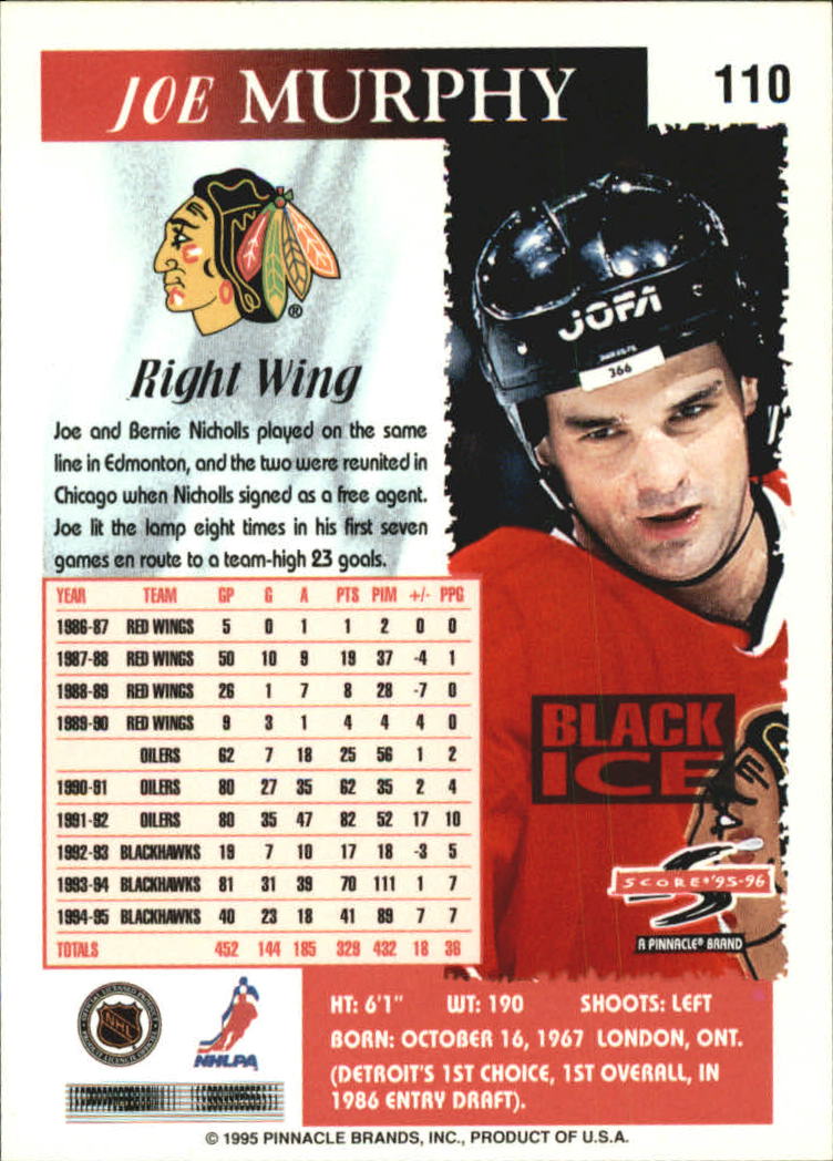 B4531- 1995-96 Score Black Ice Hockey Cards 1-200 -You Pick- 15+ FREE US SHIP - Picture 188 of 349