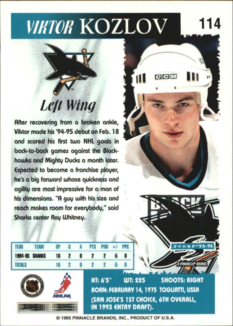 B4531- 1995-96 Score Black Ice Hockey Cards 1-200 -You Pick- 15+ FREE US SHIP - Picture 196 of 349