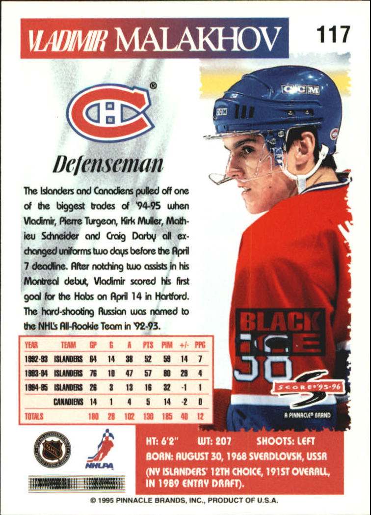 B4531- 1995-96 Score Black Ice Hockey Cards 1-200 -You Pick- 15+ FREE US SHIP - Picture 200 of 349