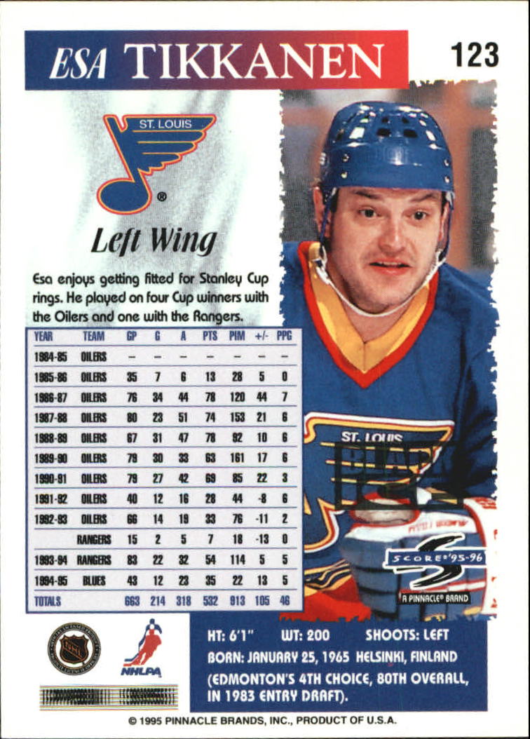 B4531- 1995-96 Score Black Ice Hockey Cards 1-200 -You Pick- 15+ FREE US SHIP - Picture 212 of 349