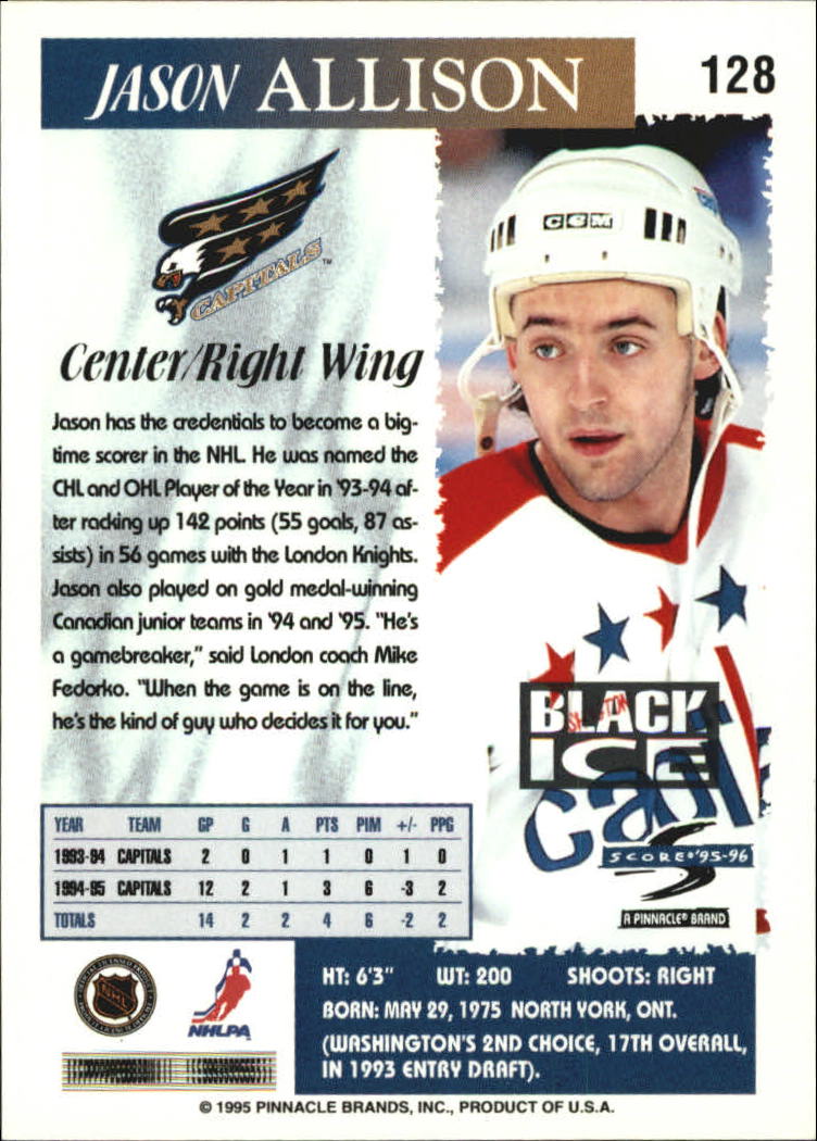 B4531- 1995-96 Score Black Ice Hockey Cards 1-200 -You Pick- 15+ FREE US SHIP - Picture 222 of 349