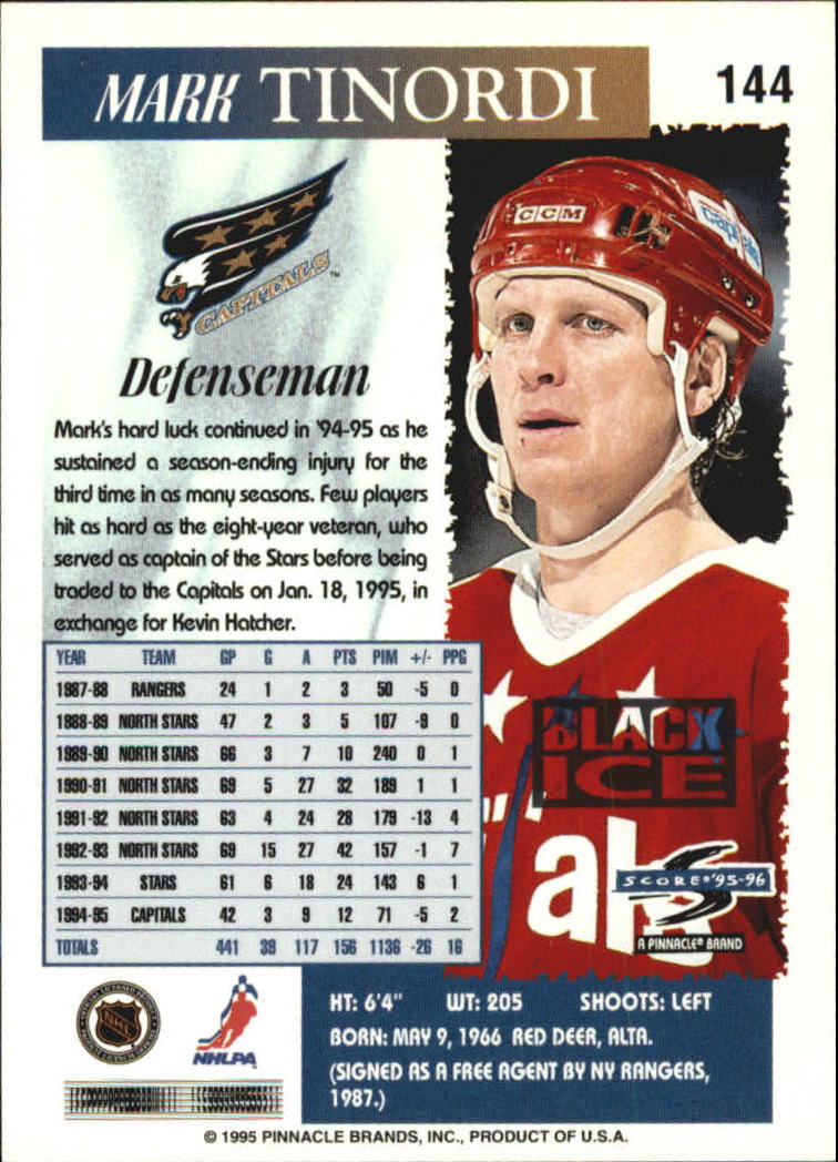 B4531- 1995-96 Score Black Ice Hockey Cards 1-200 -You Pick- 15+ FREE US SHIP - Picture 250 of 349