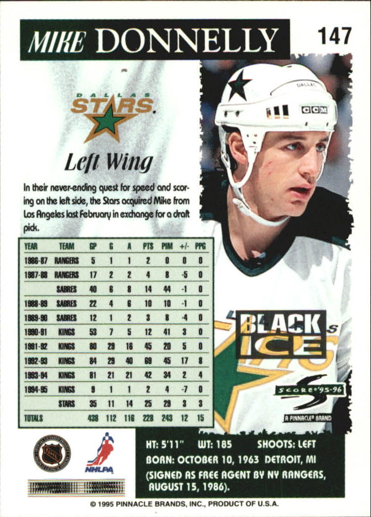 B4531- 1995-96 Score Black Ice Hockey Cards 1-200 -You Pick- 15+ FREE US SHIP - Picture 256 of 349