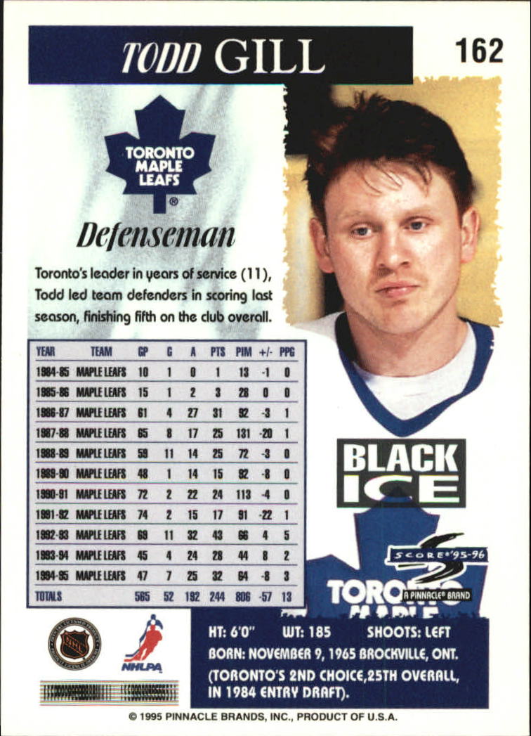 B4531- 1995-96 Score Black Ice Hockey Cards 1-200 -You Pick- 15+ FREE US SHIP - Picture 282 of 349