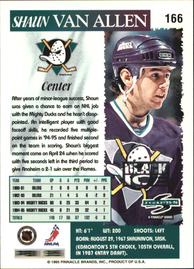 B4531- 1995-96 Score Black Ice Hockey Cards 1-200 -You Pick- 15+ FREE US SHIP - Picture 287 of 349