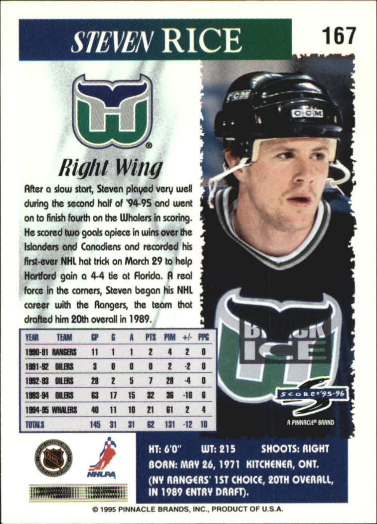 B4531- 1995-96 Score Black Ice Hockey Cards 1-200 -You Pick- 15+ FREE US SHIP - Picture 289 of 349