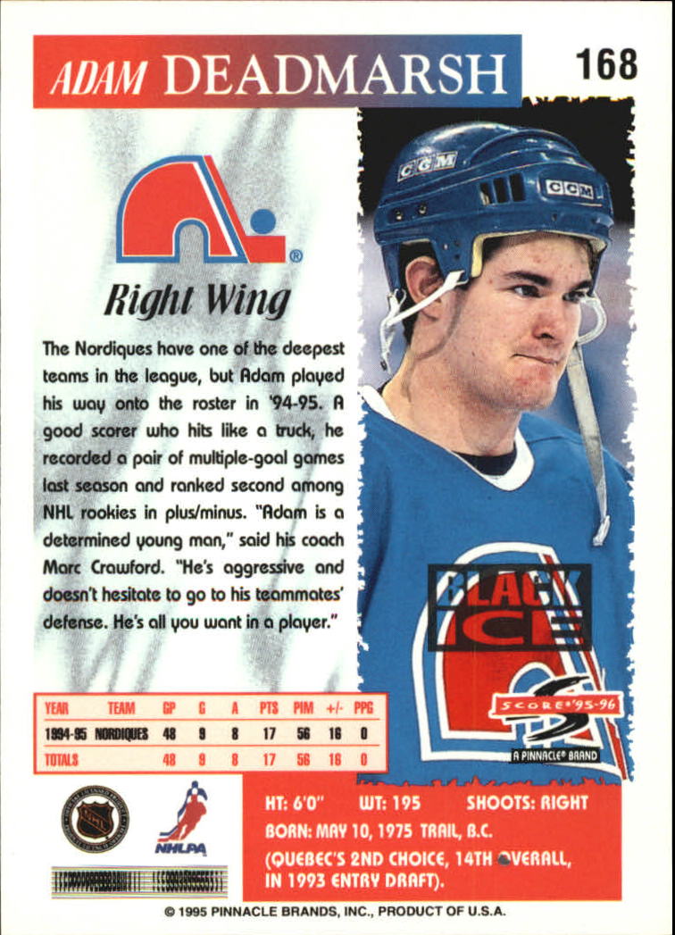 B4531- 1995-96 Score Black Ice Hockey Cards 1-200 -You Pick- 15+ FREE US SHIP - Picture 291 of 349