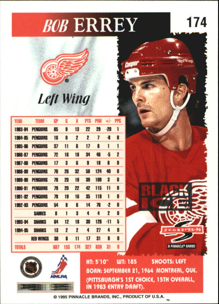 B4531- 1995-96 Score Black Ice Hockey Cards 1-200 -You Pick- 15+ FREE US SHIP - Picture 301 of 349