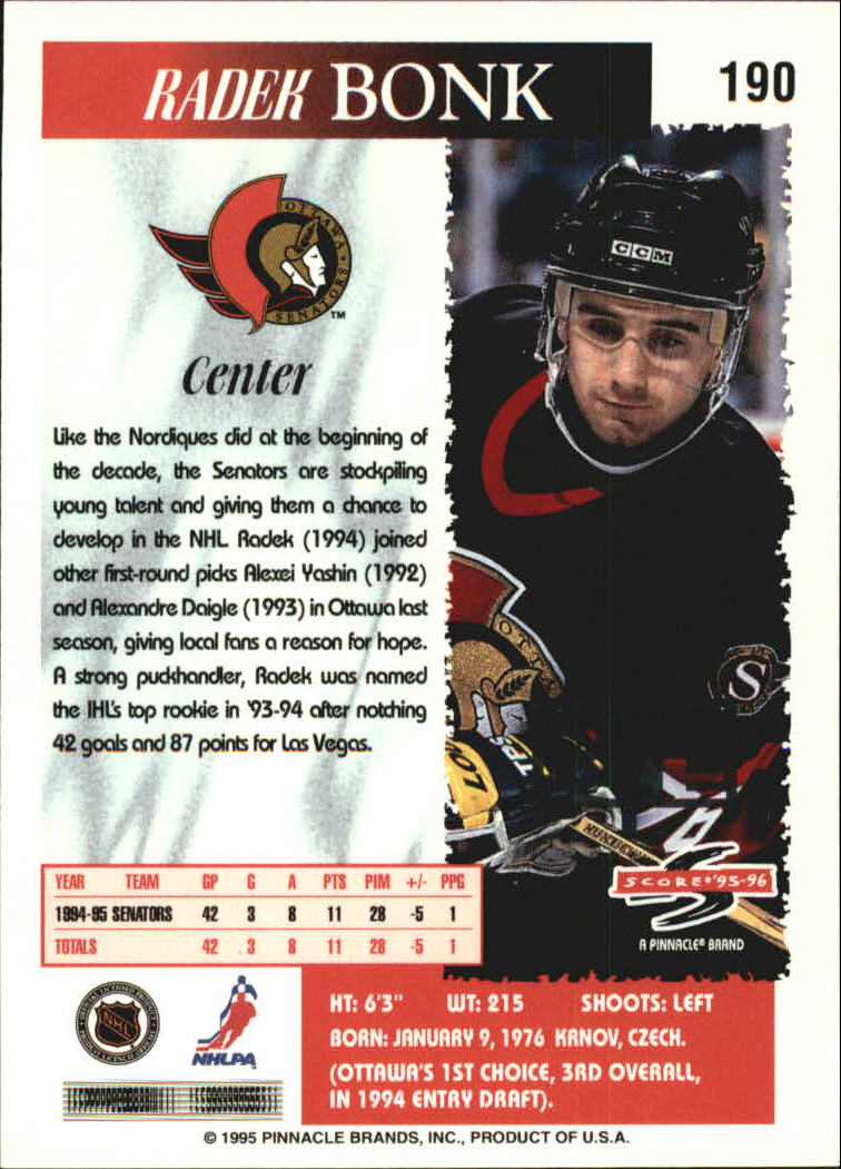 B4531- 1995-96 Score Black Ice Hockey Cards 1-200 -You Pick- 15+ FREE US SHIP - Picture 329 of 349