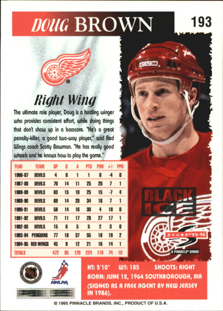 B4531- 1995-96 Score Black Ice Hockey Cards 1-200 -You Pick- 15+ FREE US SHIP - Picture 335 of 349