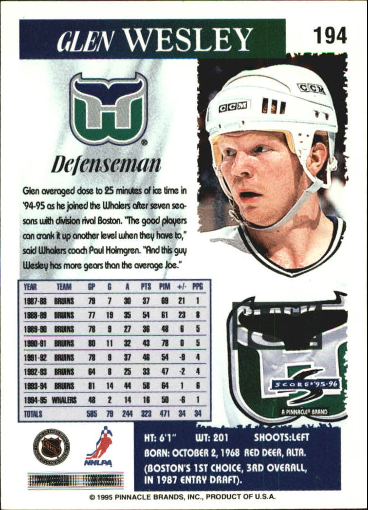 B4531- 1995-96 Score Black Ice Hockey Cards 1-200 -You Pick- 15+ FREE US SHIP - Picture 337 of 349