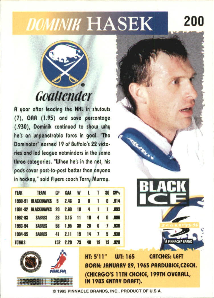 B4531- 1995-96 Score Black Ice Hockey Cards 1-200 -You Pick- 15+ FREE US SHIP - Picture 349 of 349
