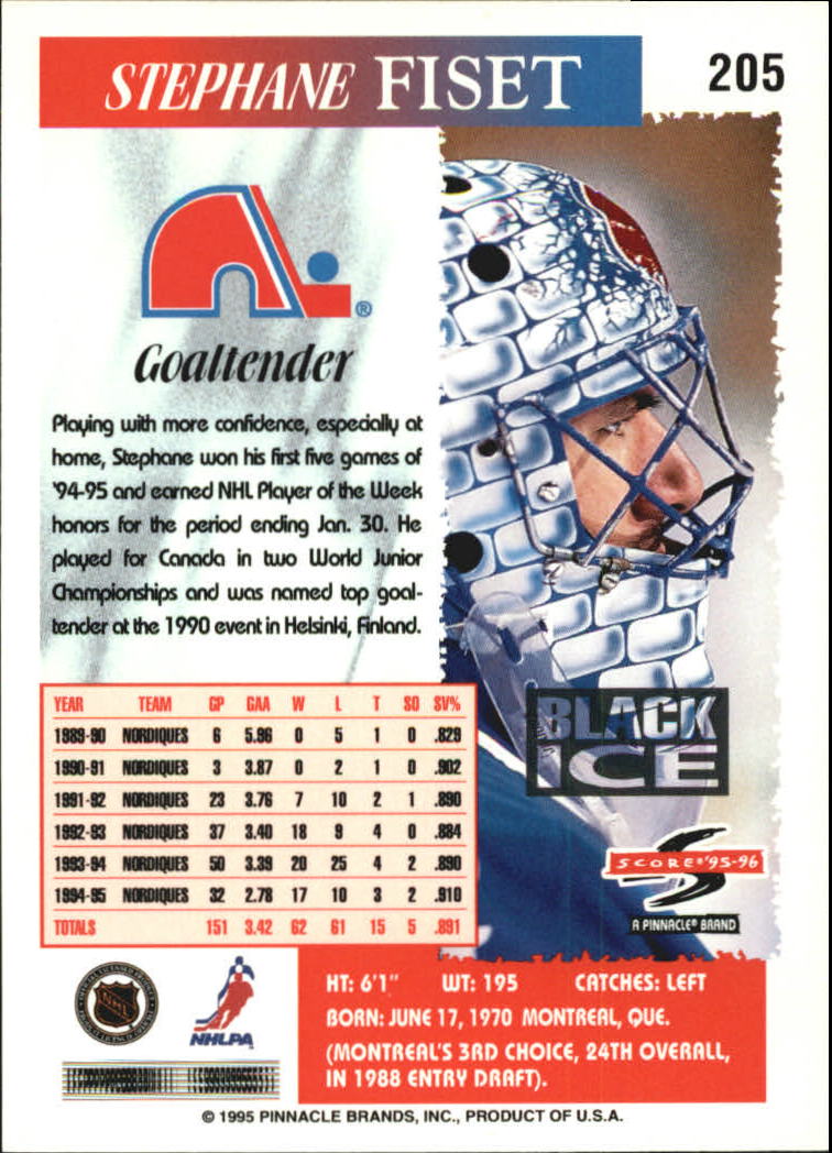 B4531- 1995-96 Score Black Ice Hockey Cards 201-330 -You Pick- 15+ FREE US SHIP - Picture 7 of 228