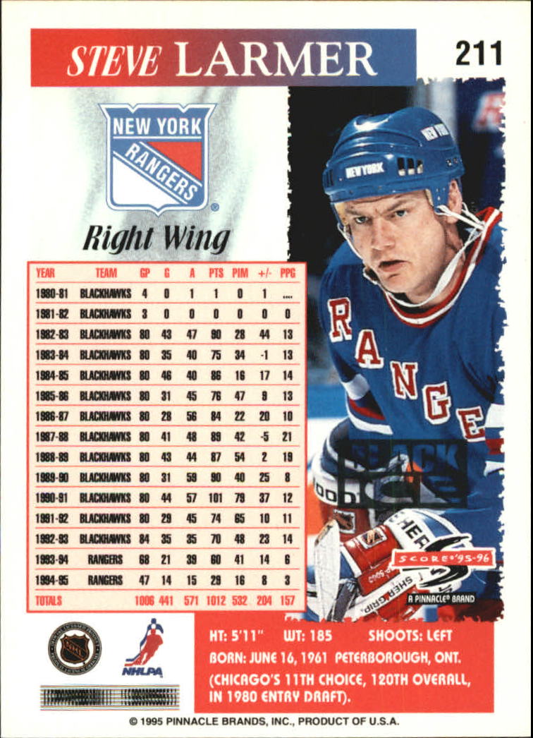 B4531- 1995-96 Score Black Ice Hockey Cards 201-330 -You Pick- 15+ FREE US SHIP - Picture 17 of 228