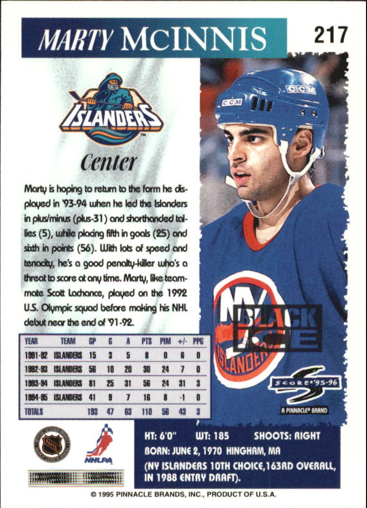 B4531- 1995-96 Score Black Ice Hockey Cards 201-330 -You Pick- 15+ FREE US SHIP - Picture 29 of 228