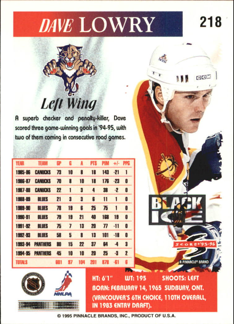 B4531- 1995-96 Score Black Ice Hockey Cards 201-330 -You Pick- 15+ FREE US SHIP - Picture 31 of 228