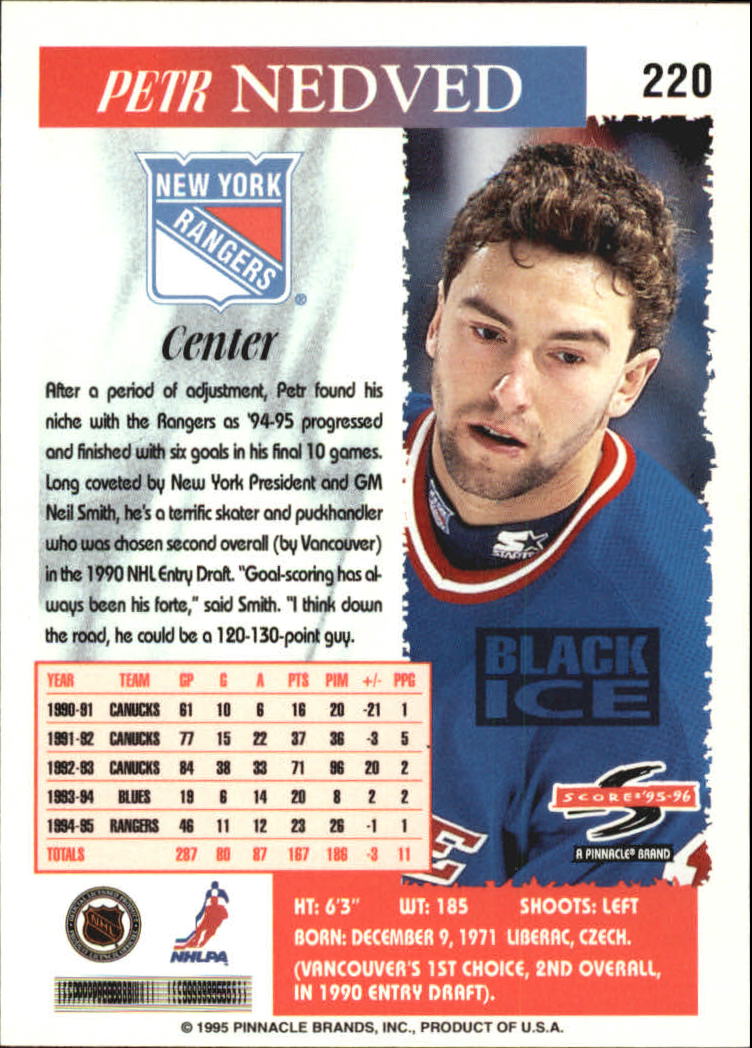 B4531- 1995-96 Score Black Ice Hockey Cards 201-330 -You Pick- 15+ FREE US SHIP - Picture 35 of 228