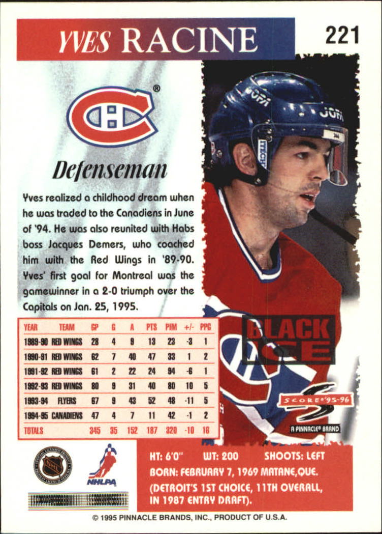 B4531- 1995-96 Score Black Ice Hockey Cards 201-330 -You Pick- 15+ FREE US SHIP - Picture 37 of 228