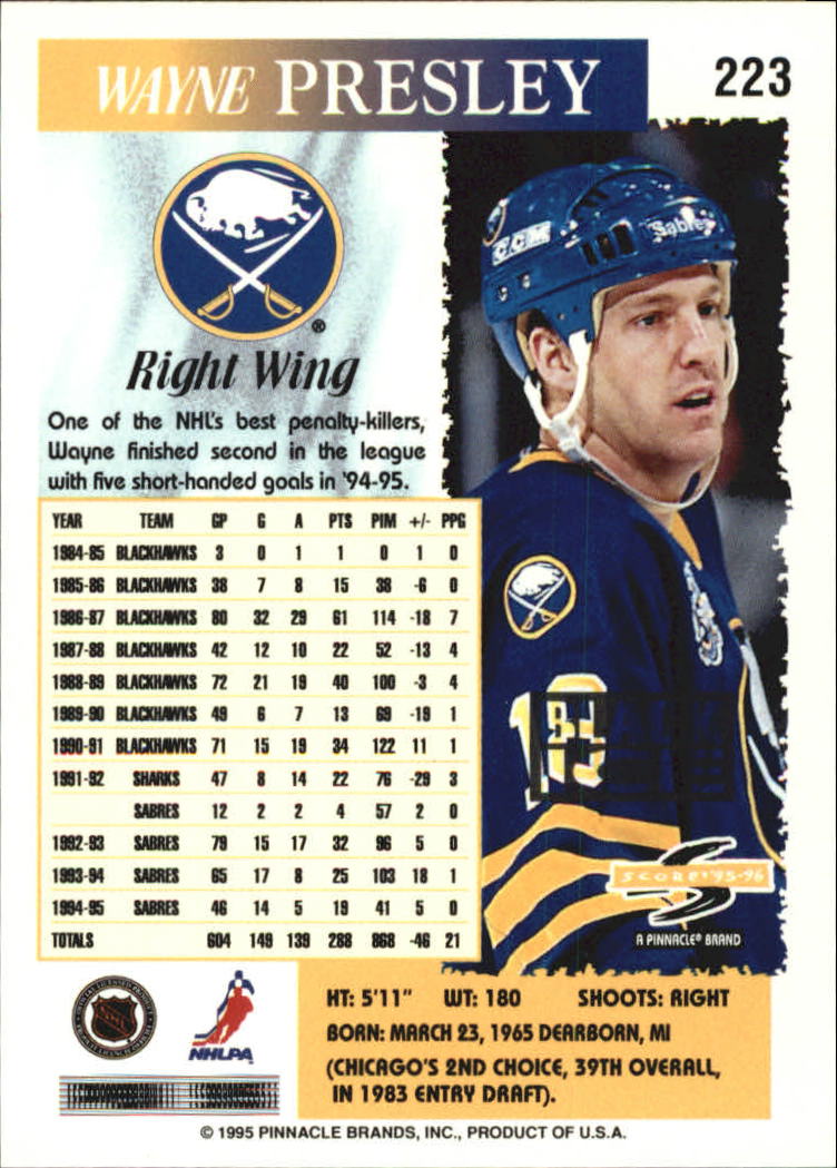B4531- 1995-96 Score Black Ice Hockey Cards 201-330 -You Pick- 15+ FREE US SHIP - Picture 41 of 228