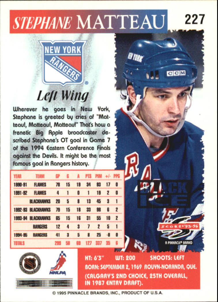B4531- 1995-96 Score Black Ice Hockey Cards 201-330 -You Pick- 15+ FREE US SHIP - Picture 49 of 228