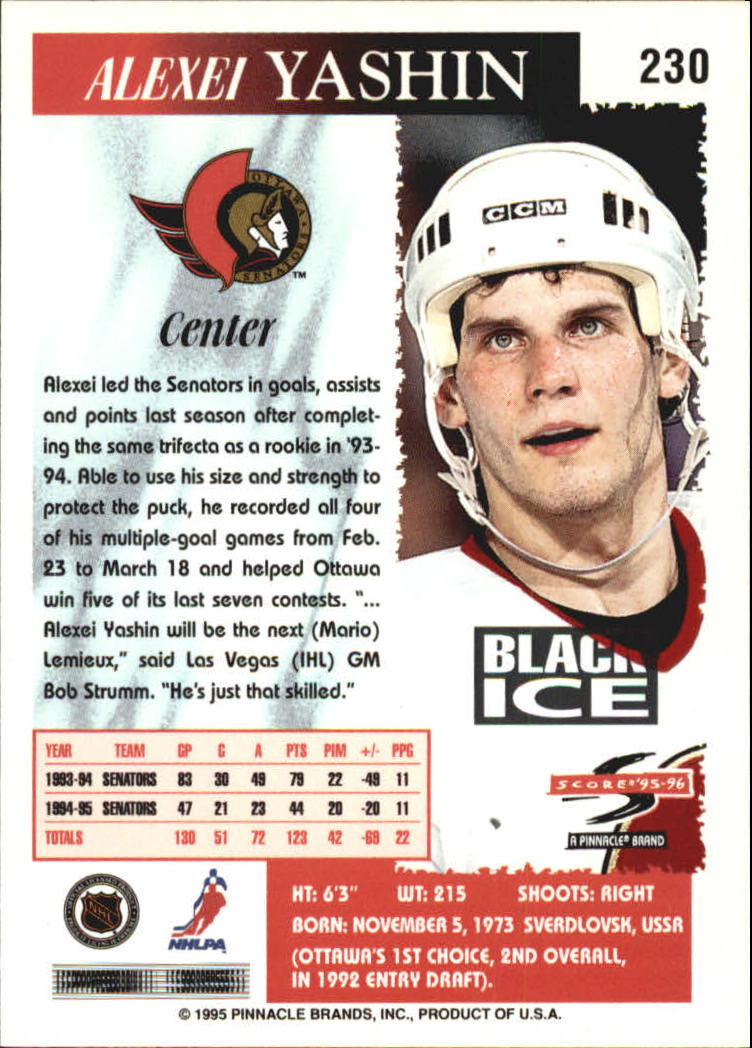 B4531- 1995-96 Score Black Ice Hockey Cards 201-330 -You Pick- 15+ FREE US SHIP - Picture 55 of 228