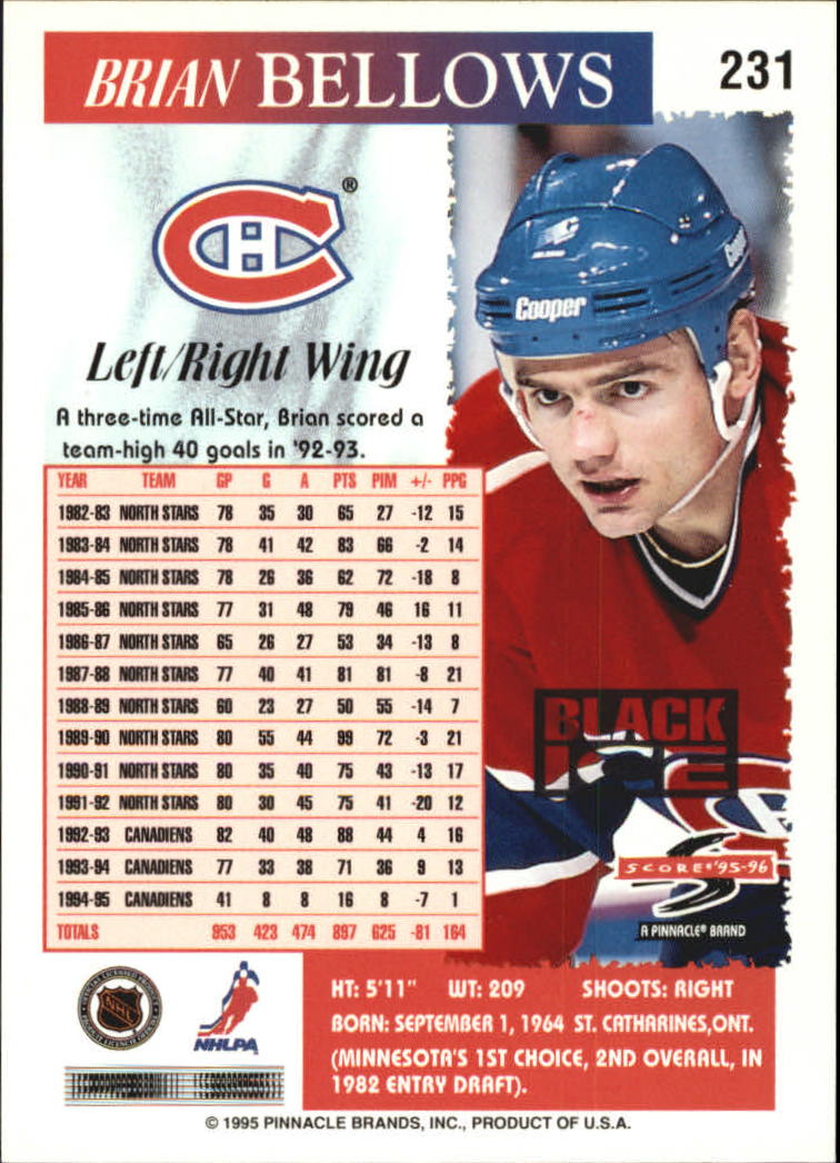 B4531- 1995-96 Score Black Ice Hockey Cards 201-330 -You Pick- 15+ FREE US SHIP - Picture 57 of 228