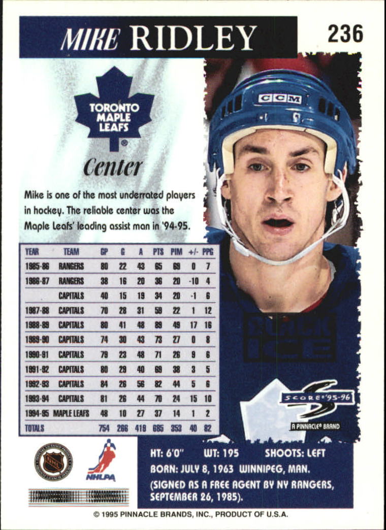 B4531- 1995-96 Score Black Ice Hockey Cards 201-330 -You Pick- 15+ FREE US SHIP - Picture 67 of 228