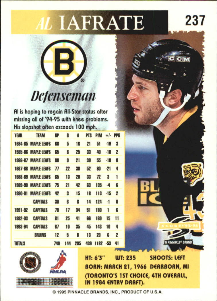 B4531- 1995-96 Score Black Ice Hockey Cards 201-330 -You Pick- 15+ FREE US SHIP - Picture 69 of 228