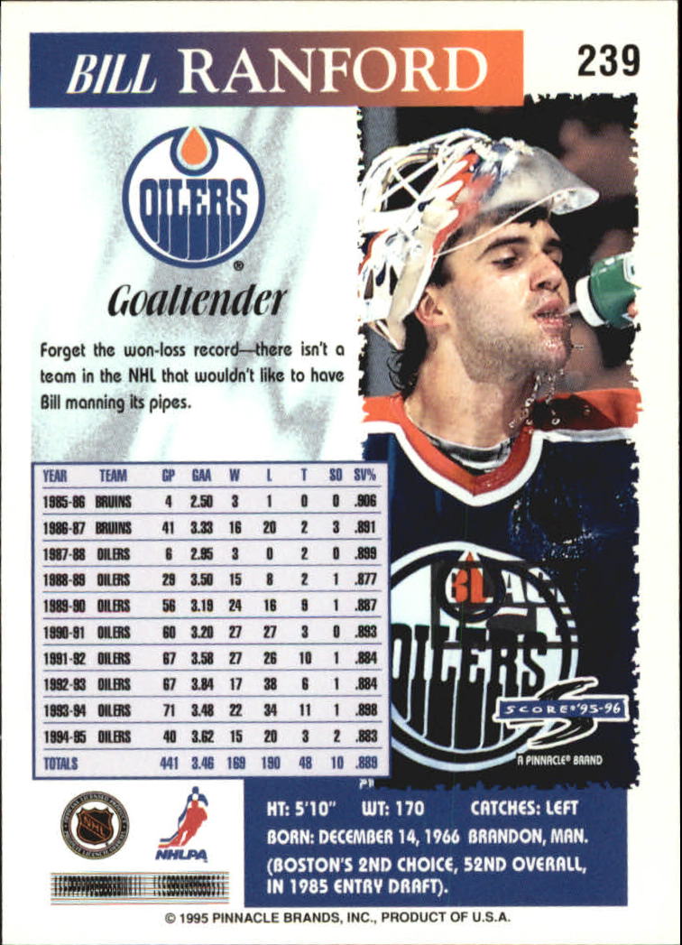 B4531- 1995-96 Score Black Ice Hockey Cards 201-330 -You Pick- 15+ FREE US SHIP - Picture 73 of 228