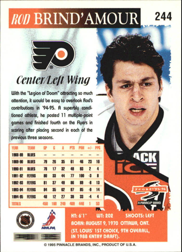 B4531- 1995-96 Score Black Ice Hockey Cards 201-330 -You Pick- 15+ FREE US SHIP - Picture 79 of 228