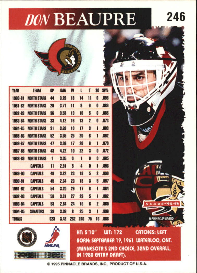 B4531- 1995-96 Score Black Ice Hockey Cards 201-330 -You Pick- 15+ FREE US SHIP - Picture 83 of 228