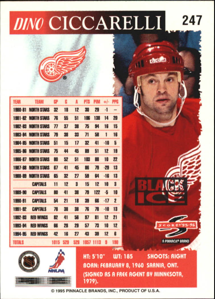 B4531- 1995-96 Score Black Ice Hockey Cards 201-330 -You Pick- 15+ FREE US SHIP - Picture 85 of 228