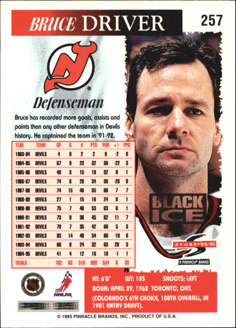 B4531- 1995-96 Score Black Ice Hockey Cards 201-330 -You Pick- 15+ FREE US SHIP - Picture 104 of 228