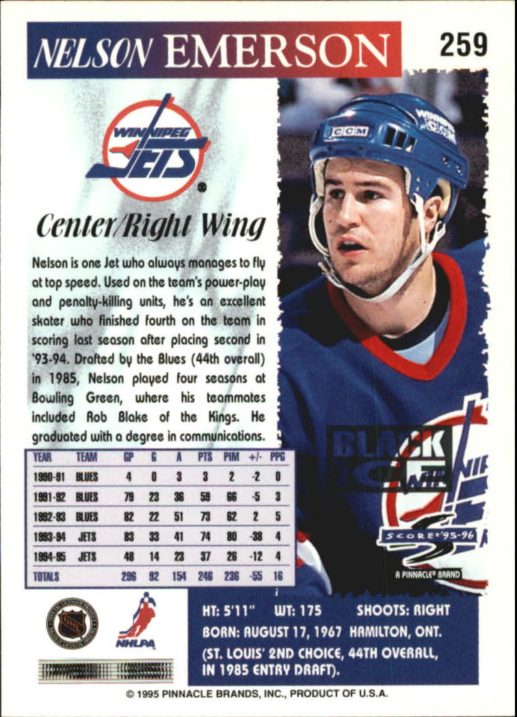 B4531- 1995-96 Score Black Ice Hockey Cards 201-330 -You Pick- 15+ FREE US SHIP - Picture 108 of 228