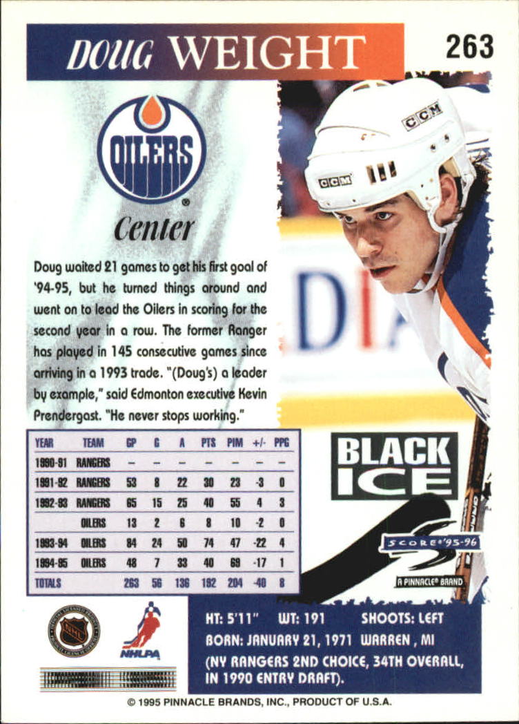 B4531- 1995-96 Score Black Ice Hockey Cards 201-330 -You Pick- 15+ FREE US SHIP - Picture 116 of 228