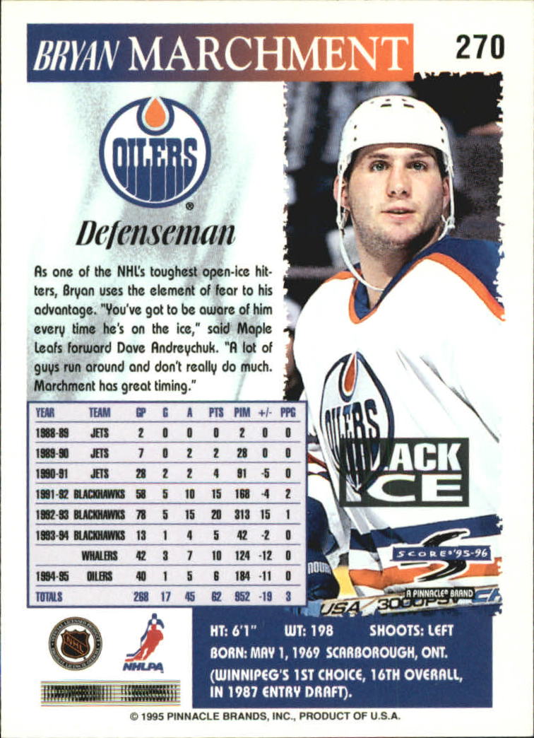B4531- 1995-96 Score Black Ice Hockey Cards 201-330 -You Pick- 15+ FREE US SHIP - Picture 129 of 228
