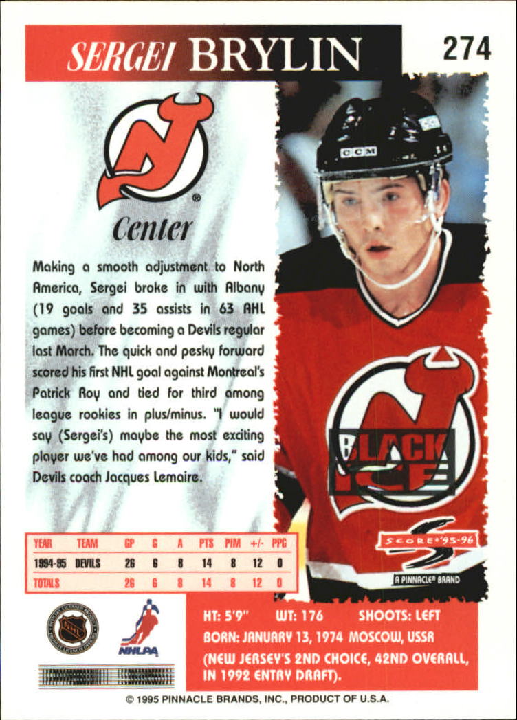 B4531- 1995-96 Score Black Ice Hockey Cards 201-330 -You Pick- 15+ FREE US SHIP - Picture 137 of 228