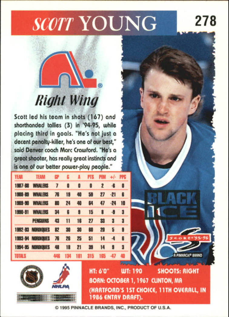 B4531- 1995-96 Score Black Ice Hockey Cards 201-330 -You Pick- 15+ FREE US SHIP - Picture 145 of 228