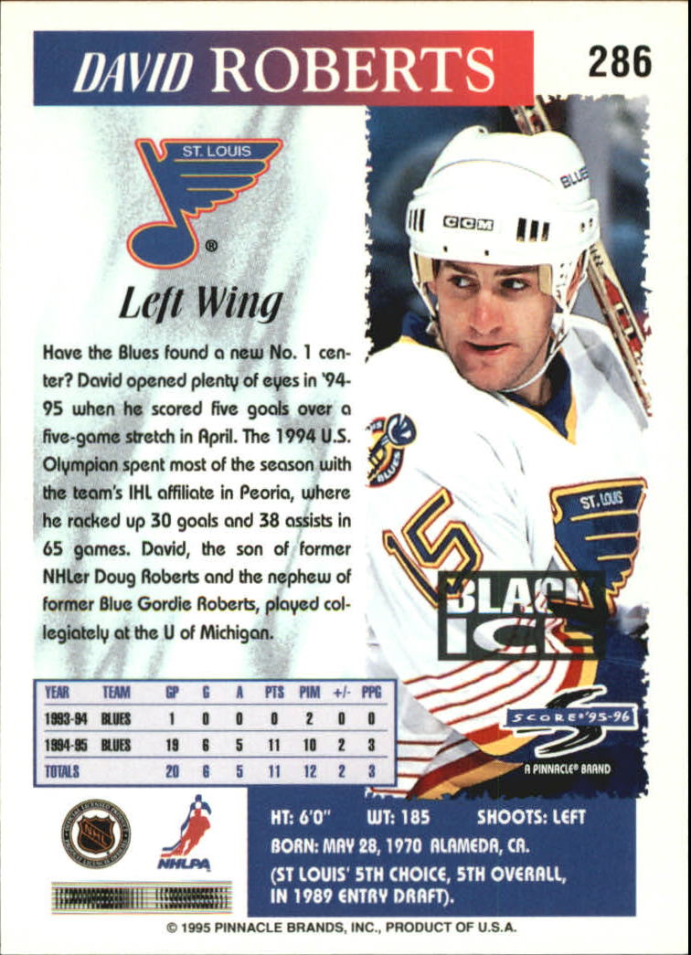 B4531- 1995-96 Score Black Ice Hockey Cards 201-330 -You Pick- 15+ FREE US SHIP - Picture 161 of 228