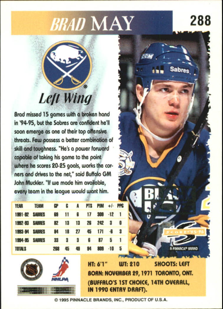 B4531- 1995-96 Score Black Ice Hockey Cards 201-330 -You Pick- 15+ FREE US SHIP - Picture 165 of 228