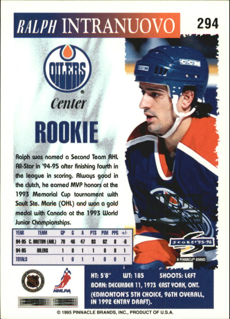 B4531- 1995-96 Score Black Ice Hockey Cards 201-330 -You Pick- 15+ FREE US SHIP - Picture 173 of 228