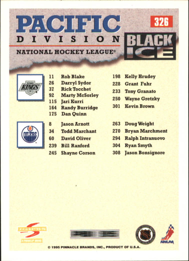B4531- 1995-96 Score Black Ice Hockey Cards 201-330 -You Pick- 15+ FREE US SHIP - Picture 220 of 228